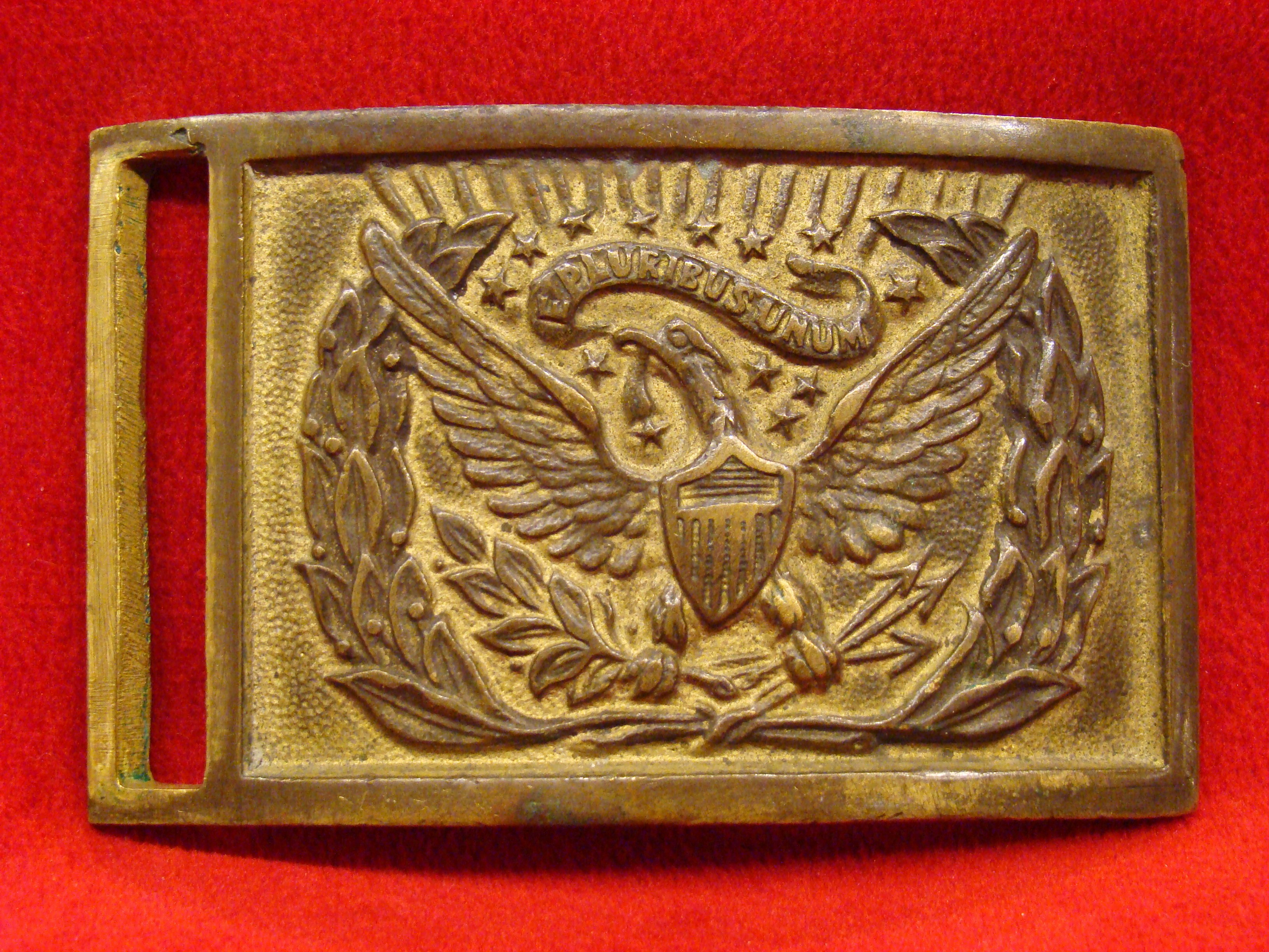2 inch Confederate States Civil War Buckle Brass Plated - G2 - Leathersmith  Designs Inc.